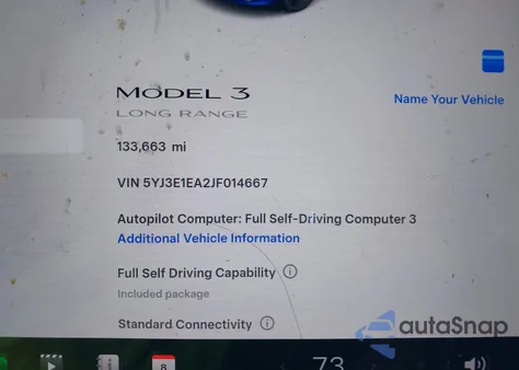 2018 Tesla Model 3 Long Range/Mid Range from USA, damaged, VIN 5YJ3E1EA2JF014667